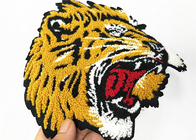 Animal Tiger Chenille Embroidery Patches No Minimum Merrow Border